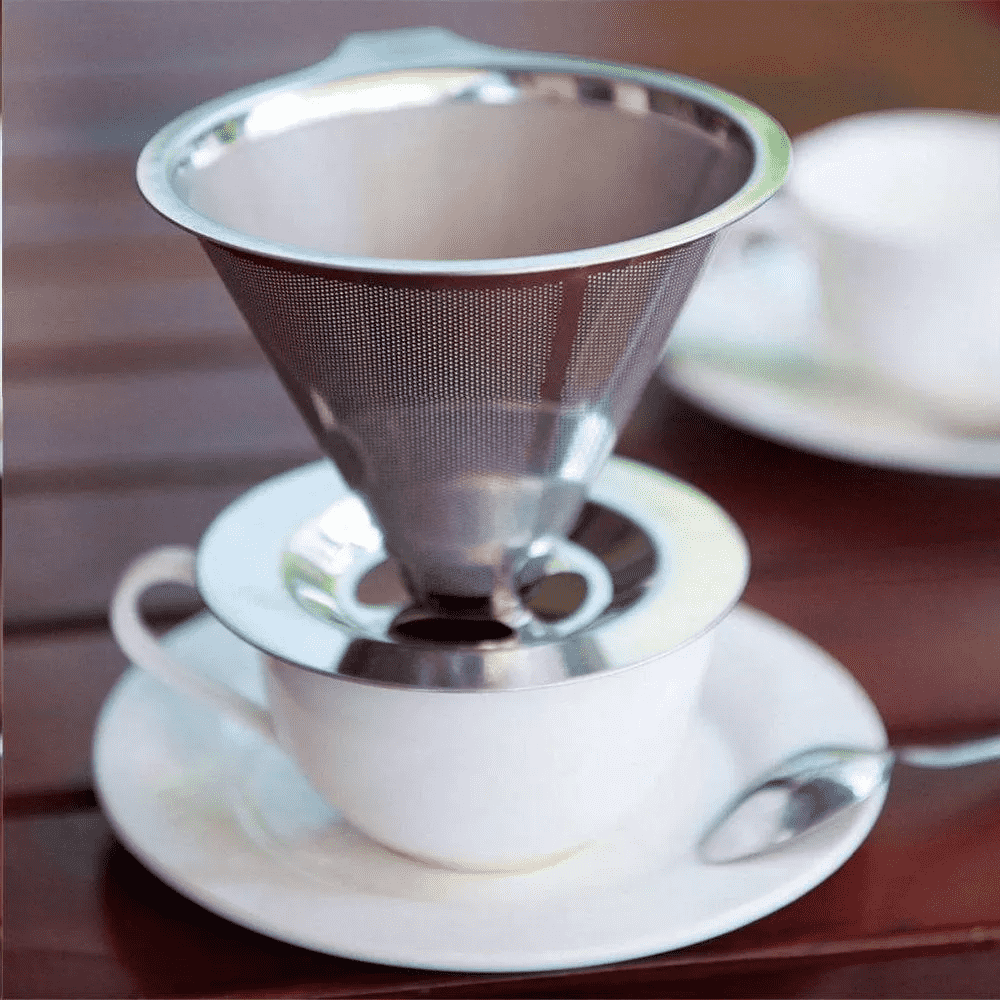 Filtro Coador de Café Inox Reutilizável
