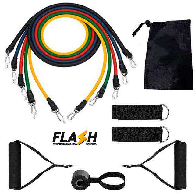 Kit Fitness - Elástico de Musculação - Loja Flash
