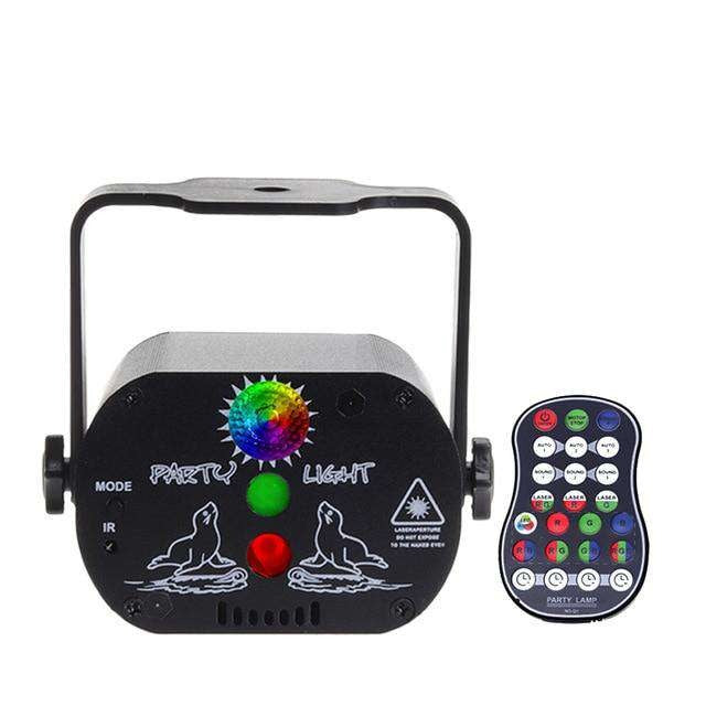 Party Light ® - Projetor de Luz RGB com 60 Variações + Controle Remoto - Loja Flash