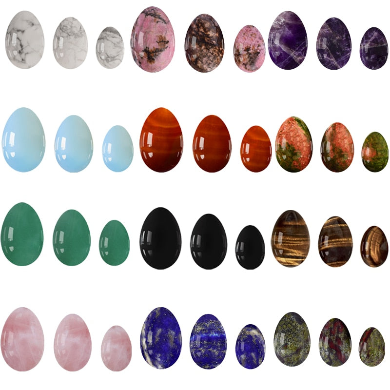 Yoni Eggs Pedras 100% Naturais - Kit 3 Tamanhos