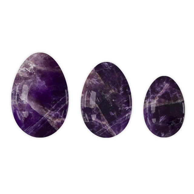 Yoni Eggs Pedras 100% Naturais - Kit 3 Tamanhos