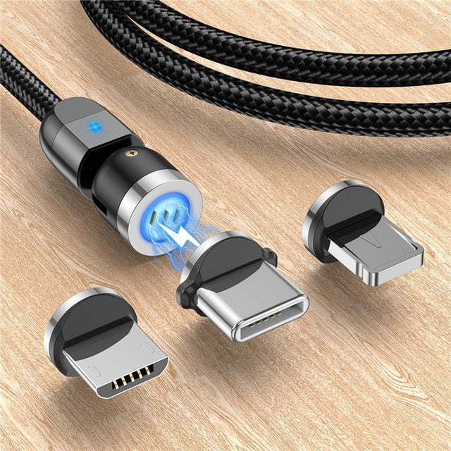 Cable Flash ® - Cabo 2 Metros + 3 Plugues Magnético